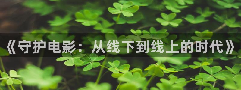 神马日韩电影：《守护电影：从线下到线上的时代》